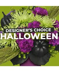 Halloween Designer's Choice Arrangement Fresh mixed Halloween arrangement