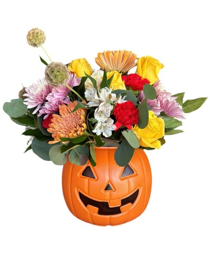 Halloween Flowers Box Arrangement