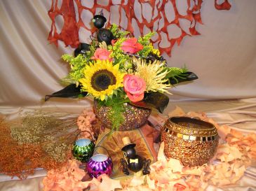 Halloween Golden Bowl Margot's Delivery Area Only