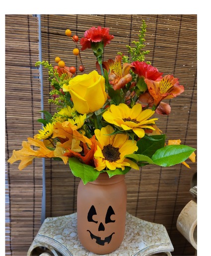 Halloween Mason Jar Arrangement 