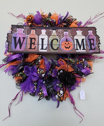 Halloween Mesh Wreath