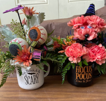 Halloween Mugs Fresh in Fowlerville, MI | ALETA'S FLOWER SHOP Halloween Mugs Fresh in Fowlerville, MI | ALETA'S FLOWER SHOP