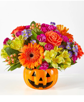 Halloween Pumpkin Fresh Flowers