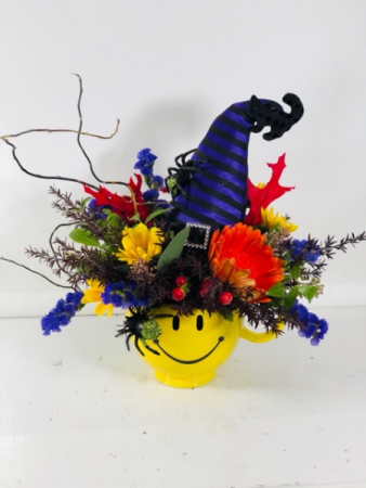 Halloween Smiles Container Arrangement