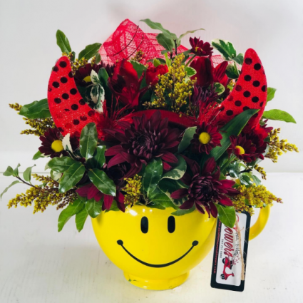 Halloween Smiles Container Arrangement