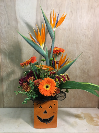 Halloween Tropical Arrangement Fresh Floral Arrangement