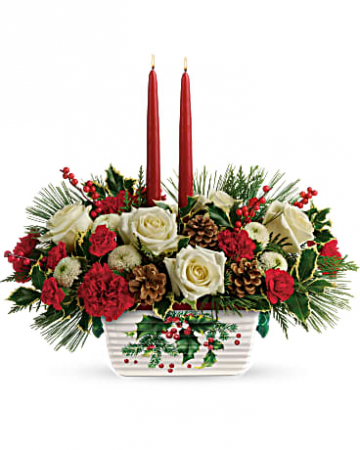Halls of Holly Christmas Centerpiece