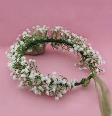 Halo made of Babies Breath To wear in your hair