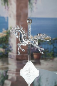 Hand Blown Glass Carousel Horse Hand Blown Glass Carousel Horse