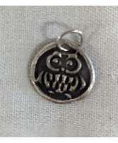 Hand Crafted Silver Owl Charm Jewelry 