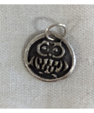 Hand Crafted Silver Owl Charm Jewelry 