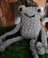 Hand Crochet Chunky Yarn frog Gift