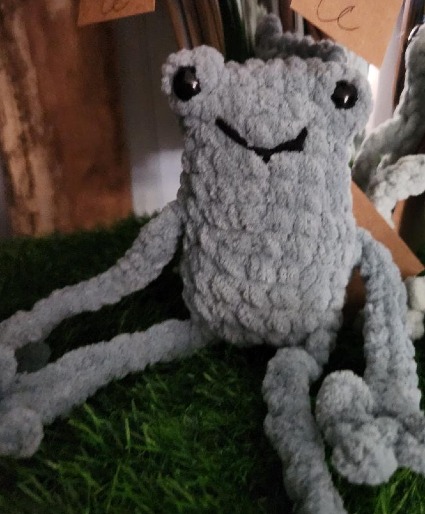 Hand Crochet Chunky Yarn frog Gift