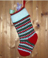 Hand Knitted Holiday Stocking 