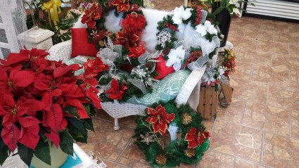 Hand Made Christmas Wreaths  by Enchanted Florist