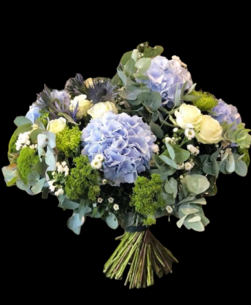 Hand tied Bouquet  Rhapsody in Blue in Cambridge, ON | RIVERSIDE FLORIST