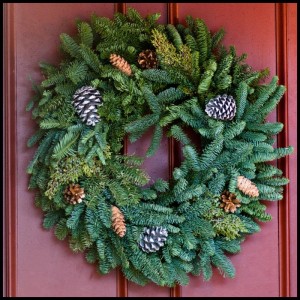 Hand Tied Mixed Green Wreath Christmas Wreath