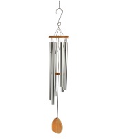 Hand Tuned Windchime, Pine Finish Wood w/Silver Be Gift Item