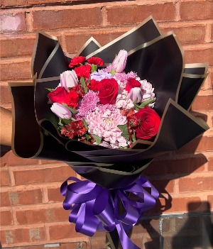 Hand Wrapped Spring bouquet (Flowers may vary) 