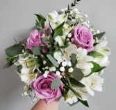 Handheld Bouquet White & Lavender