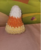 Handmade Chunky Yarn Candy Corn Plushie gift