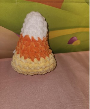 Handmade Chunky Yarn Candy Corn Plushie gift