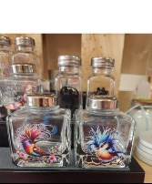 Handmade Glass Salt & Pepper Shakers gift
