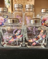 Handmade Glass Salt & Pepper Shakers gift