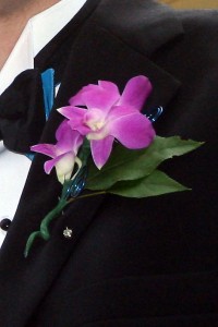 Handsome Orchid Boutonniere