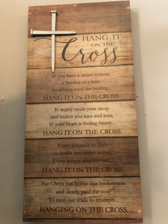 Hang It On The Cross Sign 