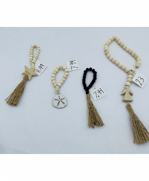 Hanging beaded decor contemporary design  Each sold separately based on pricing 