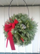 Hanging Evergreen Ball Fresh Evergreens