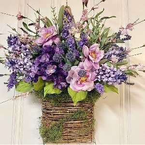 hanging Flower Basket Wreath