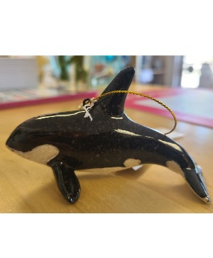 Hanging Orca Ornament  Orca Ornament 
