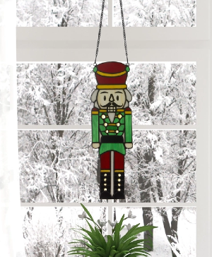 Hans the Holiday Nutcracker Stained Glass