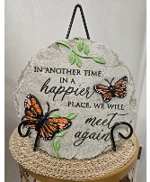 Happier Place Monarch Resin Plaque