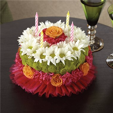 Happiest Birthday Flower Cake Birthday Flowers