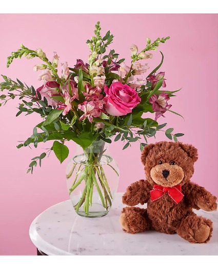 Happily Ever After Bouquet & Bear Set 