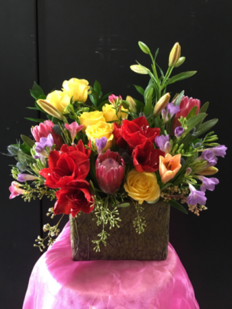 Happiness Is Designer’s Red & Yellow Seasonal Flowers