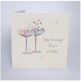Happy Anniversary Card #4 Champagne Bubbles Card