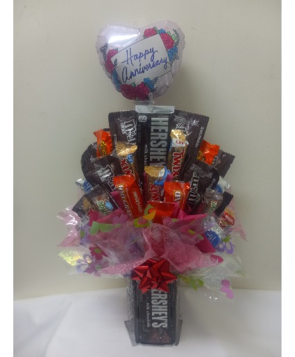 Happy Anniversary hersheys candy bouquet Candy