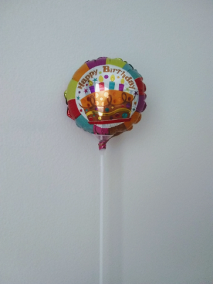 Happy birthday! 4" foil balloon 