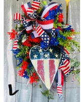 Happy Birthday America Grapevine Wreath 