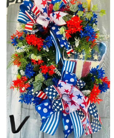 Happy Birthday America Grapevine Wreath Gift item in Lepanto, AR | Lepanto Flower Shop