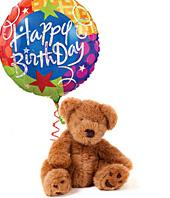 Happy Birthday Balloon and Bear Gifts
