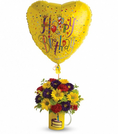 Happy Birthday Balloon and Mug bouquet  