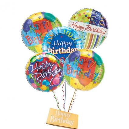 Happy Birthday Balloon Bouquet-DeBrand candy bar 