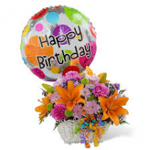 Designer's Choice Happy Birthday Basket & Balloon 