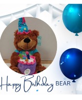 Happy Birthday Bear Stuffed Bear with a Musical Birthday Cake