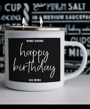 Happy birthday candle mug 